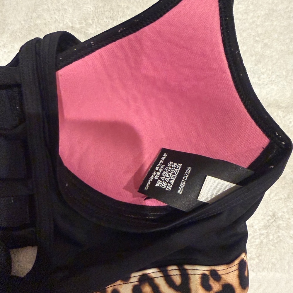 Victoria's Secret PINK brand Ultimate Push-Up Polka Dot Racerback Zip Bra XSmall - Picture 9 of 9